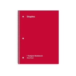 Staples 1-Subject Notebook, 8" X 10.5", Wide Ruled, 70 Sheets, Blue (TR24003) -Office Supplies Shop 015C0DFB 2EB6 4084 9AC856374A992C9E sc7