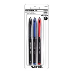 Uni-ball Uni AIR Porous Point Pens, Medium Point, 0.7mm, Assorted Ink, 3/Pack (1927595)