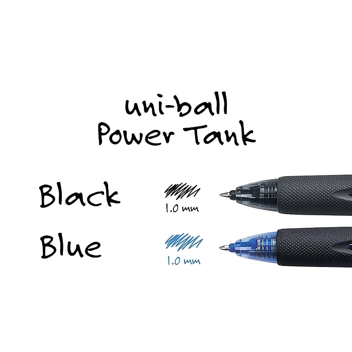 Uni-ball Uni Power Tank RT Ballpoint Pens, Medium Point, 1.0mm, Black Ink, 12/Pack (42070) 7 Uni-ball Uni Power Tank RT Ballpoint Pens, Medium Point, 1.0mm, Black Ink, 12/Pack (42070) - Image 7