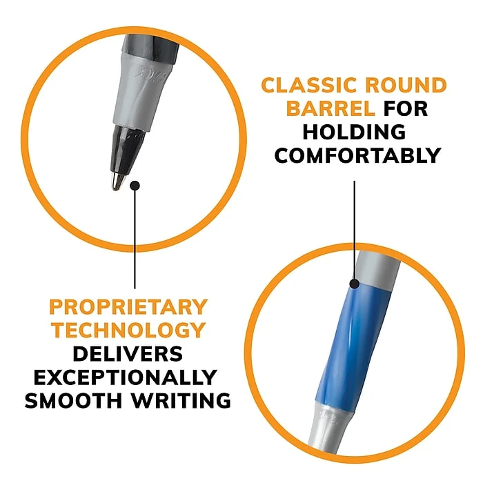 BIC Round Stic Grip Xtra Comfort Ballpoint Pen, Medium Point, Black Ink, 24/Box, 6 Boxes/Pack (GSMG144E-BLK) 8 BIC Round Stic Grip Xtra Comfort Ballpoint Pen, Medium Point, Black Ink, 24/Box, 6 Boxes/Pack (GSMG144E-BLK) - Image 8