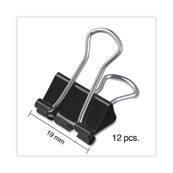 Universal 3/8" Capacity Binder Clips, 3/4" Width, Dozen (UNV10200) 5 Universal 3/8" Capacity Binder Clips, 3/4" Width, Dozen (UNV10200) - Image 5