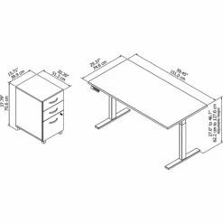 Bush Business Furniture Move 60 Series 27''-47'' Adjustable Standing Desk W/ Storage, Storm Gray/Black Powder Coat (M6S005SGSU) -Office Supplies Shop 1BBFF2AB 580C 4B6C A5D9C4875B1D65F0 sc7