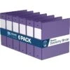 Davis Group Premium Economy 3" 3-Ring Non-View Binder, Purple, 6/Pack (2314-69-06)