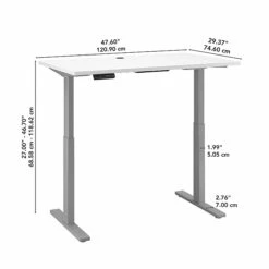 Bush Business Furniture Move 60 Series 27''-47'' Adjustable Standing Desk, White (M6S4830WHSK) -Office Supplies Shop 22A49601 C37C 4BC9 81150F133DEC0D99 sc7