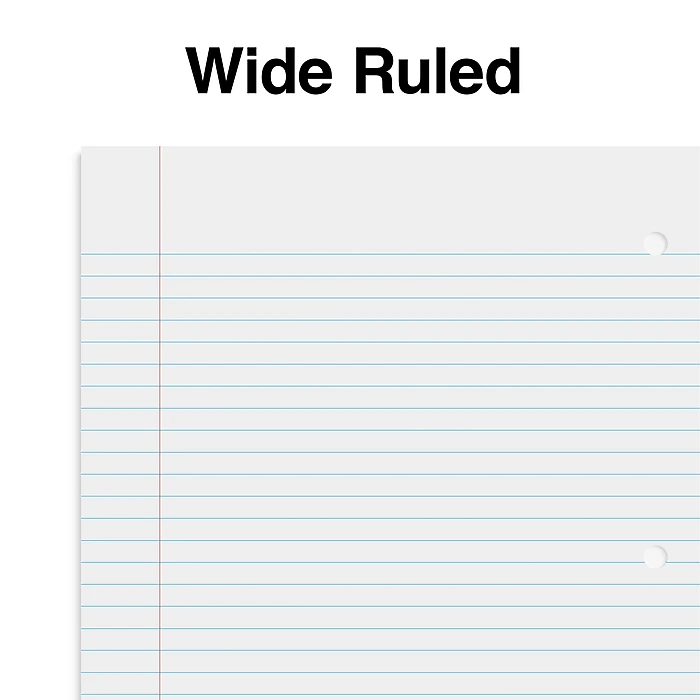 Staples 3 Subject Notebook, 8" X 10 1/2", Wide Ruled, 120 Sheets, Assorted Colors (Each) 3 Staples 3 Subject Notebook, 8" X 10 1/2", Wide Ruled, 120 Sheets, Assorted Colors (Each) - Image 3