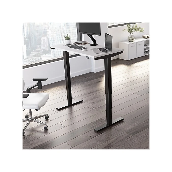 Bush Business Furniture Move 40 28"-48"H Electric Adjustable Standing Desk, White/Black (M4S4824WHBK) 2 Bush Business Furniture Move 40 28"-48"H Electric Adjustable Standing Desk, White/Black (M4S4824WHBK) - Image 2