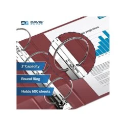 Davis Group Premium Economy 3" 3-Ring Non-View Binder, Burgundy, 6/Pack (2314-08-06) -Office Supplies Shop 2B1BD51B DBEA 42F5 96EDB7F4CD8CB9D0 sc7