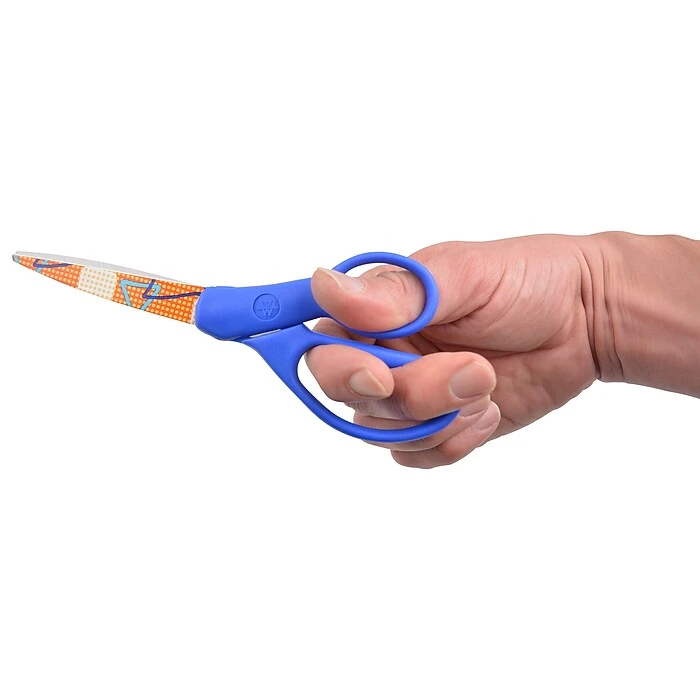 Westcott Fun And Fashion 8.66" Stainless Steel Scissors, Blunt Tip, Blue (16402) 5 Westcott Fun And Fashion 8.66" Stainless Steel Scissors, Blunt Tip, Blue (16402) - Image 5