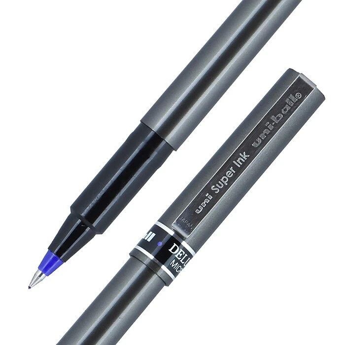 Uni-ball Uniball Deluxe Rollerball Pen, Micro Point, 0.5mm, Blue Ink (60027) 2 Uni-ball Uniball Deluxe Rollerball Pen, Micro Point, 0.5mm, Blue Ink (60027) - Image 2
