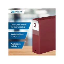 Davis Group Premium Economy 3" 3-Ring Non-View Binder, Burgundy, 6/Pack (2314-08-06) -Office Supplies Shop 412C010B 98FF 4B16 8E2E912EC90BF77B sc7