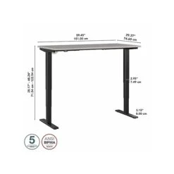 Bush Business Furniture Move 40 28"-48" Adjustable Standing Desk, Platinum Gray/Black (M4S6030PGBK) -Office Supplies Shop 45D53171 DEFC 455D B409A6823BAC611F sc7