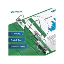 Davis Group Premium Economy 1" 3-Ring Non-View Binder, Green, 6/Pack (2301-04-06) -Office Supplies Shop 47DEB895 A694 41B4 A2B7617FE177D6DF sc7