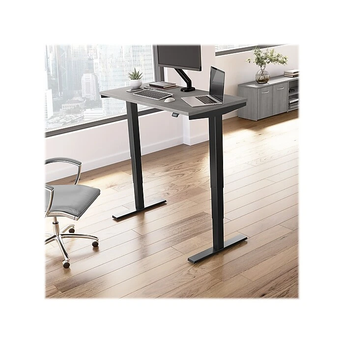 Bush Business Furniture Move 40 28"-48"H Electric Adjustable Standing Desk, Platinum Gray/Black (M4S4824PGBK) 2 Bush Business Furniture Move 40 28"-48"H Electric Adjustable Standing Desk, Platinum Gray/Black (M4S4824PGBK) - Image 2