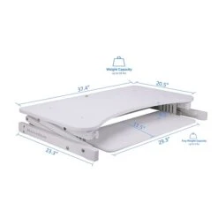 Rocelco 37" Deluxe Adjustable Desk Riser, White (R DADRW) -Office Supplies Shop 4B12D052 3465 492B B44E52EFBBEB6AD0 sc7