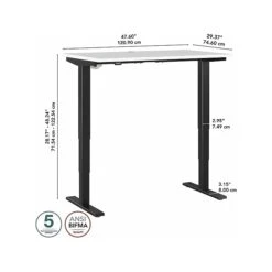 Bush Business Furniture Move 40 28"-48"H Electric Adjustable Standing Desk, White/Black (M4S4830WHBK) -Office Supplies Shop 4B8175BA 0CBB 4DFA 9A5A8EDF9346E7CB sc7