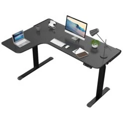 Eureka Ergonomic 30"-48"H L-Shaped Adjustable Standing Desk, Black (ED1874-BK) -Office Supplies Shop 54B828BD 91E4 49BE BADEE176CD01B8B9 sc7