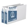 Davis Group Easyview Premium 2" 3-Ring View Binder, White, 2/Pack (8603-00-02)