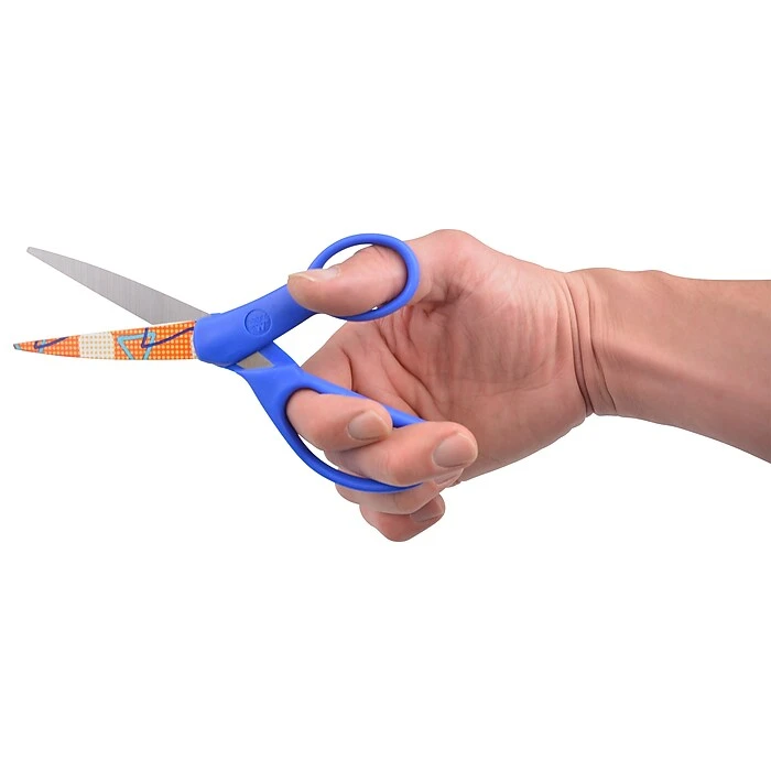 Westcott Fun And Fashion 8.66" Stainless Steel Scissors, Blunt Tip, Blue (16402) 6 Westcott Fun And Fashion 8.66" Stainless Steel Scissors, Blunt Tip, Blue (16402) - Image 6