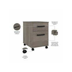 Kathy Ireland® Home By Bush Furniture City Park 2-Drawer Mobile File Cabinet, Letter/Legal, Driftwood Gray (CPF116DG-03) -Office Supplies Shop 607A17FF 8572 429E 85E664062E97F886 sc7