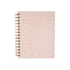 Russell+Hazel Pom Professional Notebook, 6.25" X 8", Ruled, 98 Sheets, Blush/White (55754)