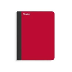 Staples Premium Composition Notebook, 7.5" X 9.75", College Ruled, 100 Sheets, Assorted Colors (TR58341)