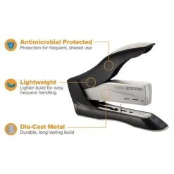 Bostitch Two-Finger Paper Pro Desktop Stapler, 100 Sheet Capacity, Black/Silver (1300) -Office Supplies Shop 6CCF9655 E08F 4B2C AE60694DDC47D658 sc7
