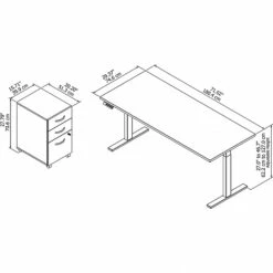 Bush Business Furniture Move 60 Series 27''-47'' Adjustable Standing Desk W/ Storage, Storm Gray/Black Powder Coat (M6S006SGSU) 10 Bush Business Furniture Move 60 Series 27''-47'' Adjustable Standing Desk W/ Storage, Storm Gray/Black Powder Coat (M6S006SGSU) -Office Supplies Shop 6E5CD7CD 0DA0 4803 B2A69E6980BDAC4C sc7