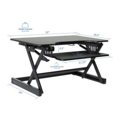 Rocelco 32" Ergonomic Adjustable Desk Riser, Black (R EADRB2) 11 Rocelco 32" Ergonomic Adjustable Desk Riser, Black (R EADRB2) -Office Supplies Shop 709FE0DF E97B 4AAE 8B95BDF3CB89543E sc7