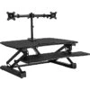 Mount-It! 6-17"H Adjustable Sit-Stand Desk Converter With Dual-Monitor Mount, Black (MI-8053)