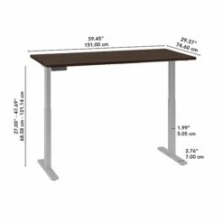 Bush Business Furniture Move 60 Series 27"-48" Adjustable Standing Desk, Black Walnut/Cool Gray Metallic (M6S6030BWSK) -Office Supplies Shop 7384F75A E147 425A 8533C8288F76A187 sc7