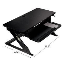 3M™ Precision Standing Desk, 35"W Adjustable Desk Riser With Gel Wrist Rest And Precise™ Mouse Pad, Black (SD60B) -Office Supplies Shop 7557BECA 67D1 40BA 8474C50DE6CEF436 sc7