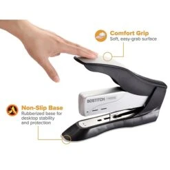 Bostitch Two-Finger Paper Pro Desktop Stapler, 100 Sheet Capacity, Black/Silver (1300) -Office Supplies Shop 79F8FB32 06B2 40B7 8314596B8A3CF50C sc7