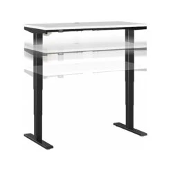 Bush Business Furniture Move 40 28"-48"H Electric Adjustable Standing Desk, White/Black (M4S4824WHBK)