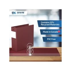 Davis Group Premium Economy 3" 3-Ring Non-View Binder, Burgundy, 6/Pack (2314-08-06) -Office Supplies Shop 7FA5663B 319A 4413 A8C003A3347F60CE sc7
