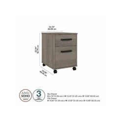 Kathy Ireland® Home By Bush Furniture City Park 2-Drawer Mobile File Cabinet, Letter/Legal, Driftwood Gray (CPF116DG-03) -Office Supplies Shop 88041144 05F7 48FD B7599CE24D1AF78C sc7