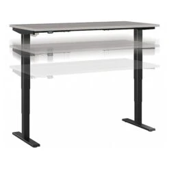 Bush Business Furniture Move 40 28"-48" Adjustable Standing Desk, Platinum Gray/Black (M4S6030PGBK)
