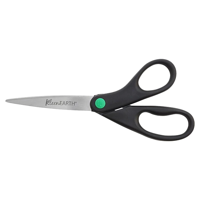 Westcott KleenEarth 8" Stainless Steel Sewing/Craft Scissors, Pointed Tip, Black, 2/Pack (15179) 4 Westcott KleenEarth 8" Stainless Steel Sewing/Craft Scissors, Pointed Tip, Black, 2/Pack (15179) - Image 4