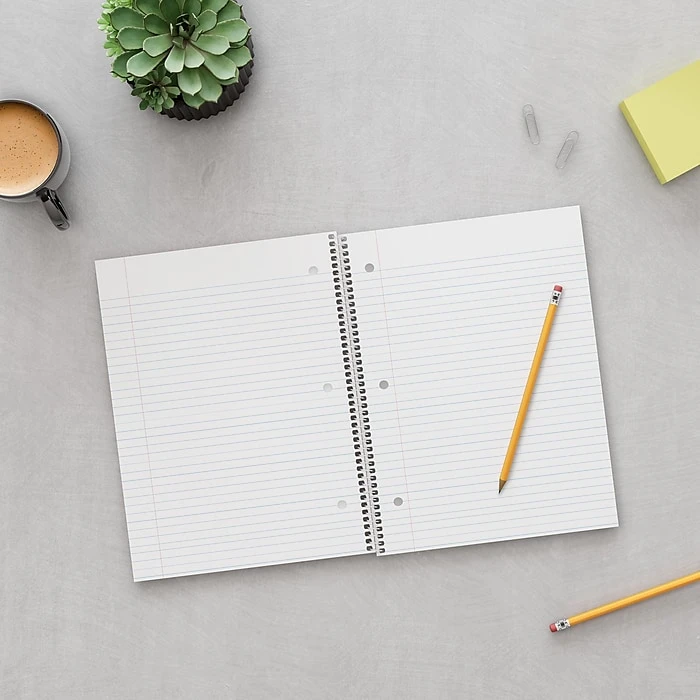 Staples 1-Subject Notebook, 8.5" X 10.5", College Ruled, 70 Sheets, Black, 3/Pack (TR58373) 5 Staples 1-Subject Notebook, 8.5" X 10.5", College Ruled, 70 Sheets, Black, 3/Pack (TR58373) - Image 5