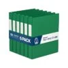 Davis Group Premium Economy 1" 3-Ring Non-View Binder, Green, 6/Pack (2301-04-06)