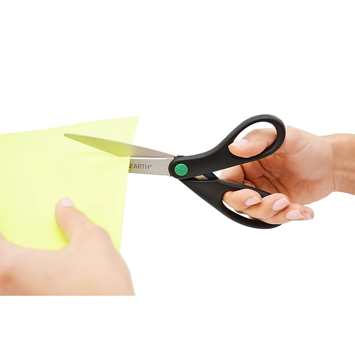 Westcott KleenEarth 8" Stainless Steel Sewing/Craft Scissors, Pointed Tip, Black, 2/Pack (15179) 6 Westcott KleenEarth 8" Stainless Steel Sewing/Craft Scissors, Pointed Tip, Black, 2/Pack (15179) - Image 6