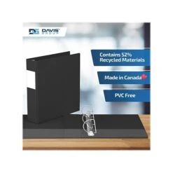 Davis Group Premium Economy 2" 3-Ring Non-View Binder, Black, 6/Pack (2304-01-06) -Office Supplies Shop B5682E01 2769 40C4 AE0BA175A363899C sc7