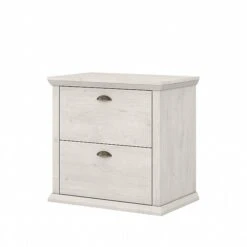 Bush Furniture Yorktown 2-Drawer Lateral File Cabinet, Letter/Legal, Linen White Oak, 30.98" (WC40480-03)