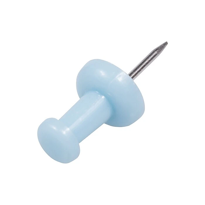 JAM Paper Pushpins, Baby Blue, 100/Pack (222419047) 4 JAM Paper Pushpins, Baby Blue, 100/Pack (222419047) - Image 4