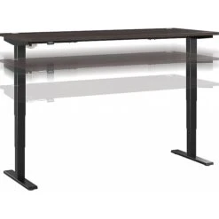 Bush Business Furniture Move 40 28"-48"H Electric Adjustable Standing Desk, Storm Gray/Black (M4S7230SGBK)