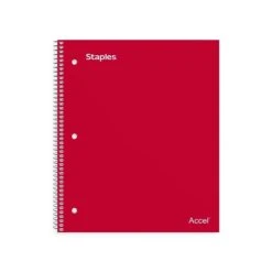 Staples Premium 2-Subject Notebook, 8.5" X 11", College Ruled, 120 Sheets, Red (TR58312) -Office Supplies Shop C98F8763 293B 447B 98BF851AFFCB8C34 sc7 1
