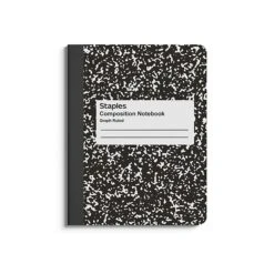 Staples Composition Notebook, 7.5" X 9.75", Graph Ruled, 80 Sheets, Black/White (ST55072) -Office Supplies Shop D55C58CC DBAB 4E90 9214B3EA612C0CDF sc7 1