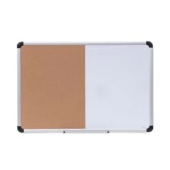 Universal Cork & Dry Erase Dry-Erase Whiteboard, Plastic Frame, 3' X 2' (UNV43743)
