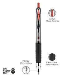 Uni-ball Uniball 207 Retractable Gel Pens, Medium Point, 0.7mm, Red Ink, Dozen (33952) -Office Supplies Shop DAE48F3B 1FD2 474C A72C6354264CE993 sc7