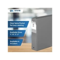 Davis Group Premium Economy 2" 3-Ring Non-View Binder, Gray, 6/Pack (2313-07-06) -Office Supplies Shop E3A4BC0F DEBD 497D A4C52A0044FCEA88 sc7