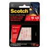 Scotch™ Extreme Fasteners, 1" X 1", Clear, 12/Pack (RFD7020)